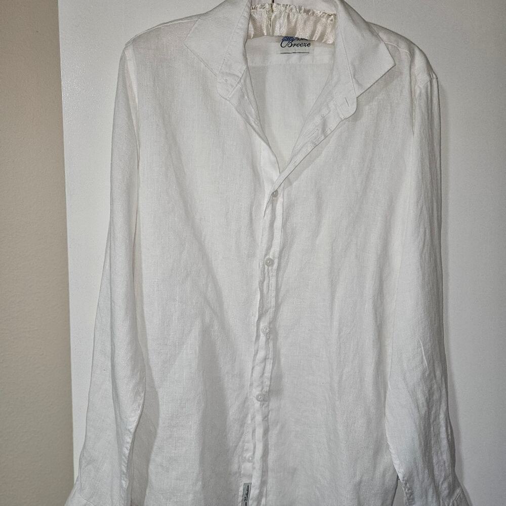 Greek Island Breeze 100% Linen Top Size Medium